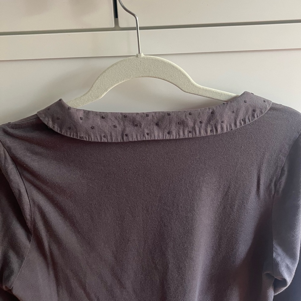 Boden 3/4 sleeve Top w/ Peter Pan Collar size 6 - Picture 3 of 5